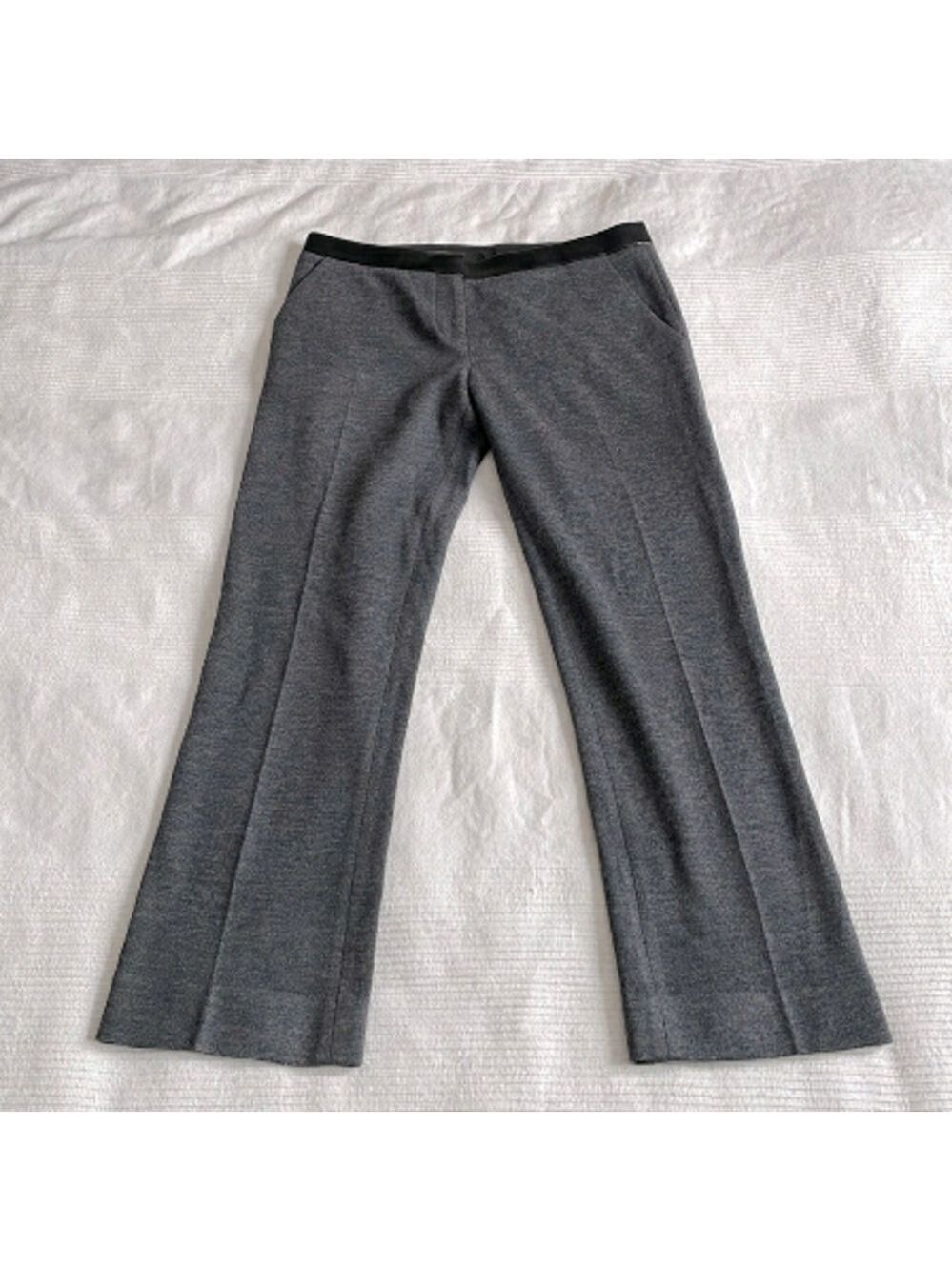 Tory Burch Gray Wool Straight Leg Pants Small